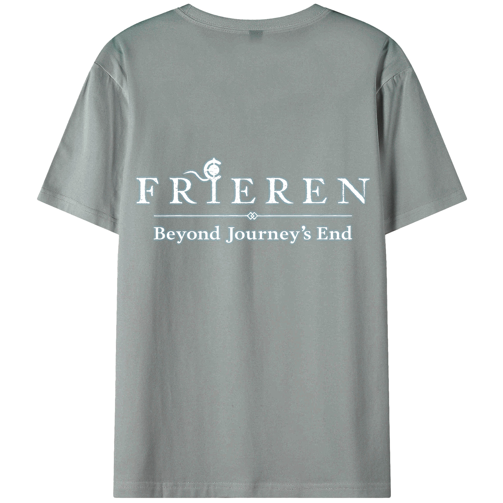 （画像用） 葬送のフリーレン Frieren 綿100％ メンズ半袖Tシャツ（バックプリント） 通気性